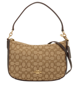 Signature Chelsea Crossbody, Canvas, Brown, B1880-37584, DB/S, 3*